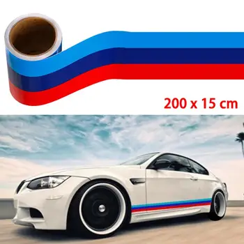 

2/3M Car Vinyl Graphic Decal Auto Stickers and Decal M-Colored Stripe Sticker car Vinyl Decal For BMW M3 M4 M5 M6 3 5 6 7 Series