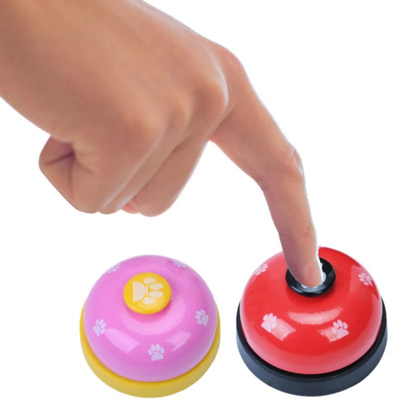 Dog Bell Pet Training Bell Pet Ringing Color Matching Footprint Printing Fun Ringing Dog Bell Pet Communication Toys Cat Dog Toy-0