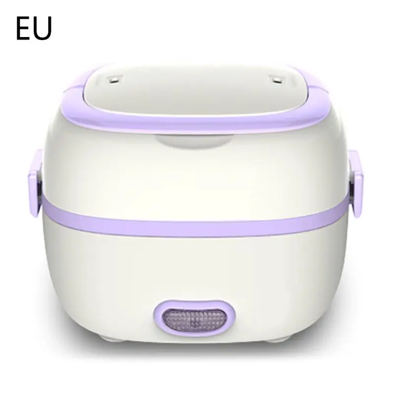 Purple Многофункциональный Электрический Ланч-бокс, Мини рисоварка, подогреватель пищи, пароварка, приготовление пищи - Цвет: Purple