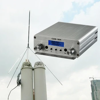 

CZH-15A CZE-15A 15W 15watts FM radio Transmitter + GP100 fm antenna+ Power Kit for Car, Church, Home, Conference