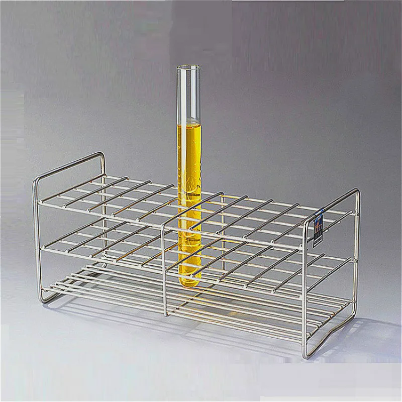 Stainless Steel Wire Rack Professional Tube Stand Stainless Steel Holder for Test Tube Diameter 23mm ~ 25.5mm 40 Wells 1 / PK