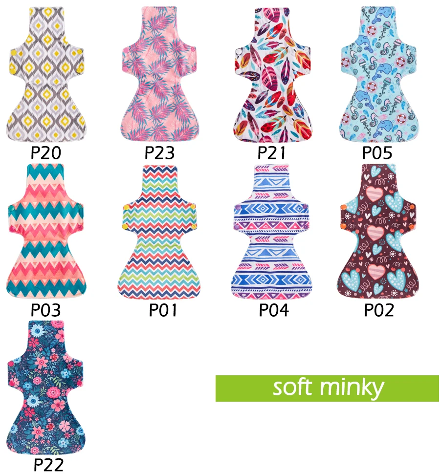 Прокладки гигиенические многоразовые из бамбукового угля и флиса 12 дюймов|menstrual