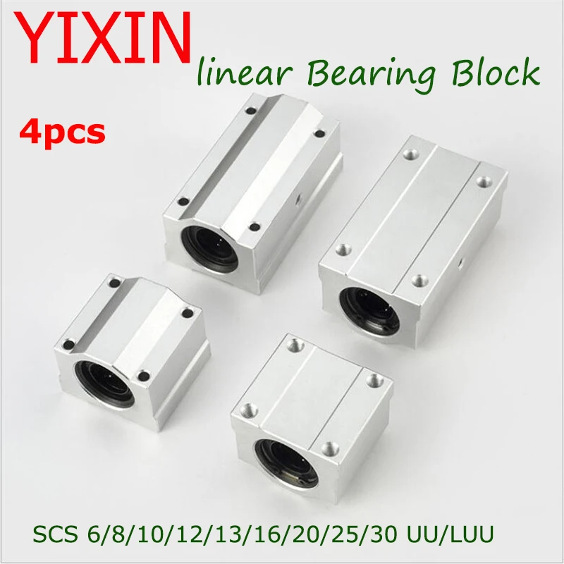 Rolamento de Esferas Deslizante de Movimento Linear Peças Impressora 3d Router Cnc Scs8uu Sc6 12 13 16 20 25 30 Scs10luu Pcs Unidade de