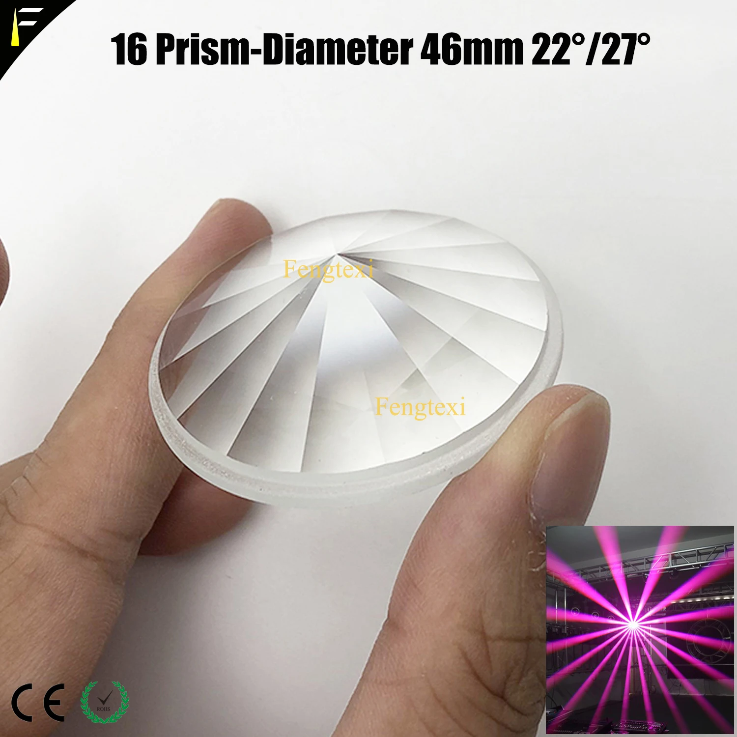 Moving Beam Light Diameter 46mm 200W230W Beam Light 16/24 Prism with 22 27 Degree Prism Beam Light Spare Parts