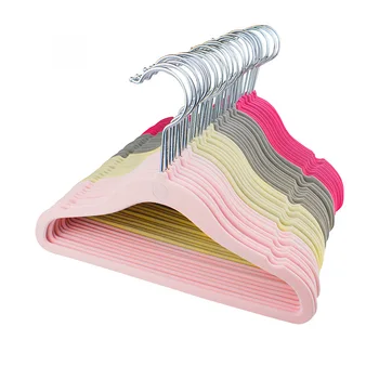 

30cm 10 pcs/lot Children's Flocking Hangers Non-slip Seamless Clothes Hanger for Kids Baby Hanger Closet Storage
