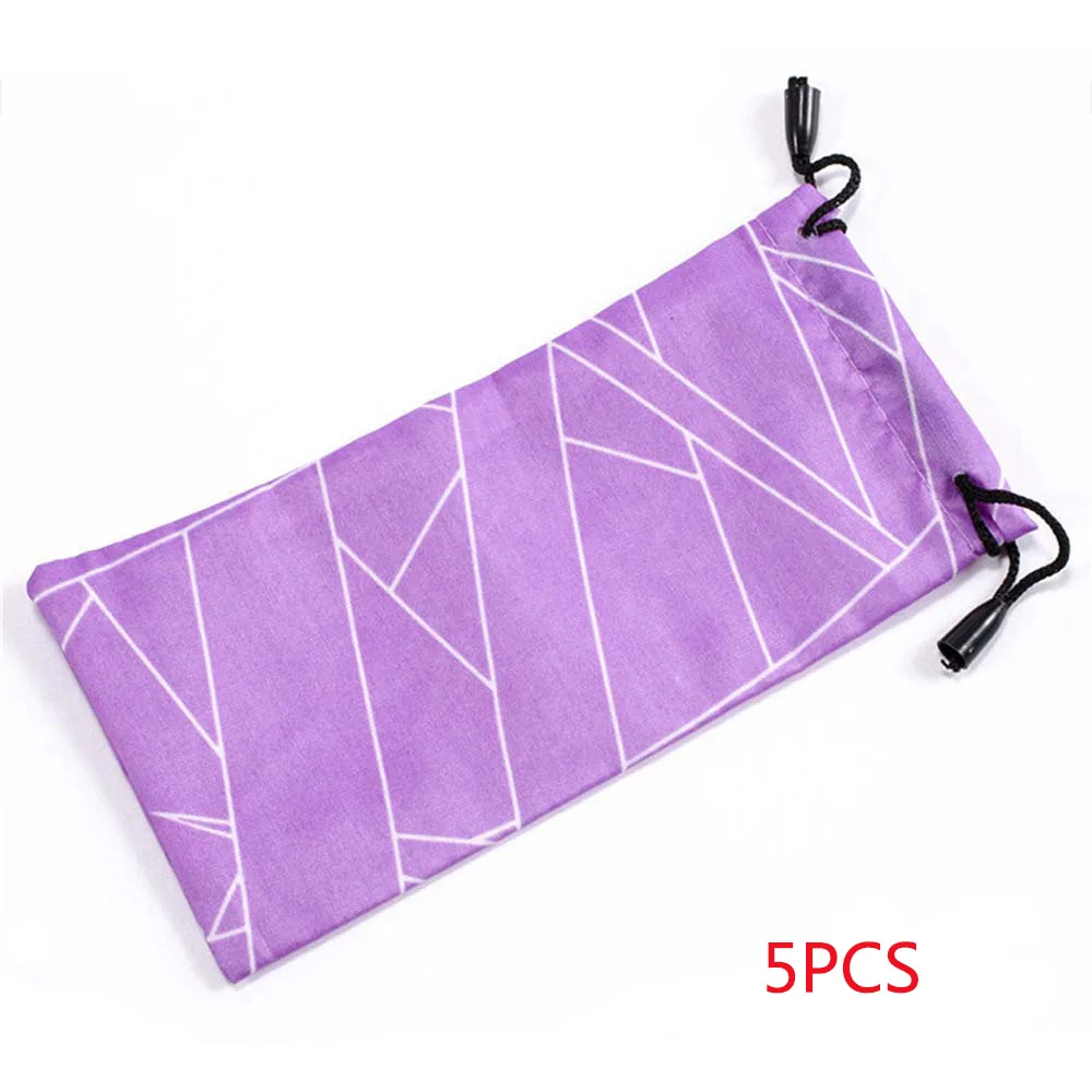 purple (5pcs) 1/5 шт Мягкий тканевый водонепроницаемый чехол для солнцезащитных очков из микрофибры Пылезащитный Чехол для очков переносные очки Чехол Контейнер - Цвет: purple (5pcs)