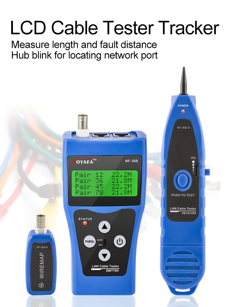 rj11 ethernet cabo tester azul