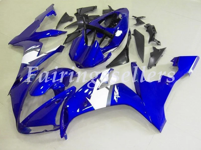 

4Gifts New Injection ABS Full Fairing Fit For Yamaha R1 2004 2005 2006 04 05 06 YZF R1 Full Fairings Kit Blue White