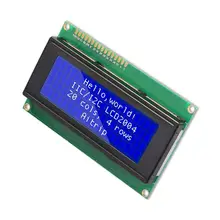Écran LCD 2004 20x4 5V, avec rétroéclairage bleu, pour arduino, IIC/I2C
