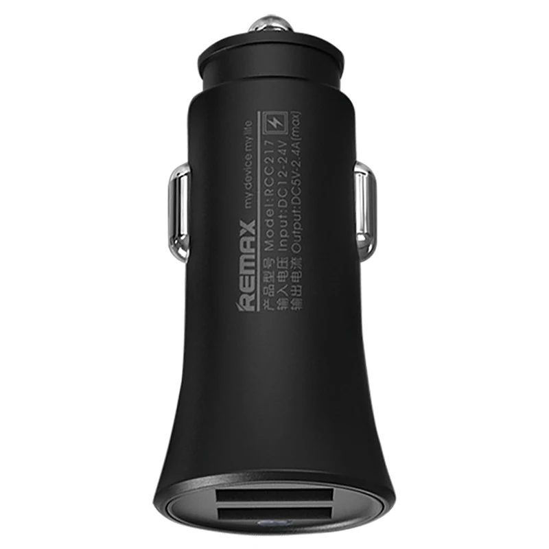 Remax 2.4A двойной зарядное устройство Usb 5 В/2.4A Быстрая зарядка планшет автомобильное Usb зарядное устройство с кабелем 3 в 1 для Iphone Apid Xiaom Samsu