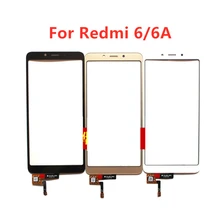 Para xiaomi redmi 6/6a sensor de vidro do painel da tela de toque para redmi6 redmi6a lcd painel de vidro exterior peças reposição