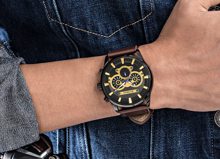 olhos qualidade um à prova dwaterproof água relógio redondo reloj hombre