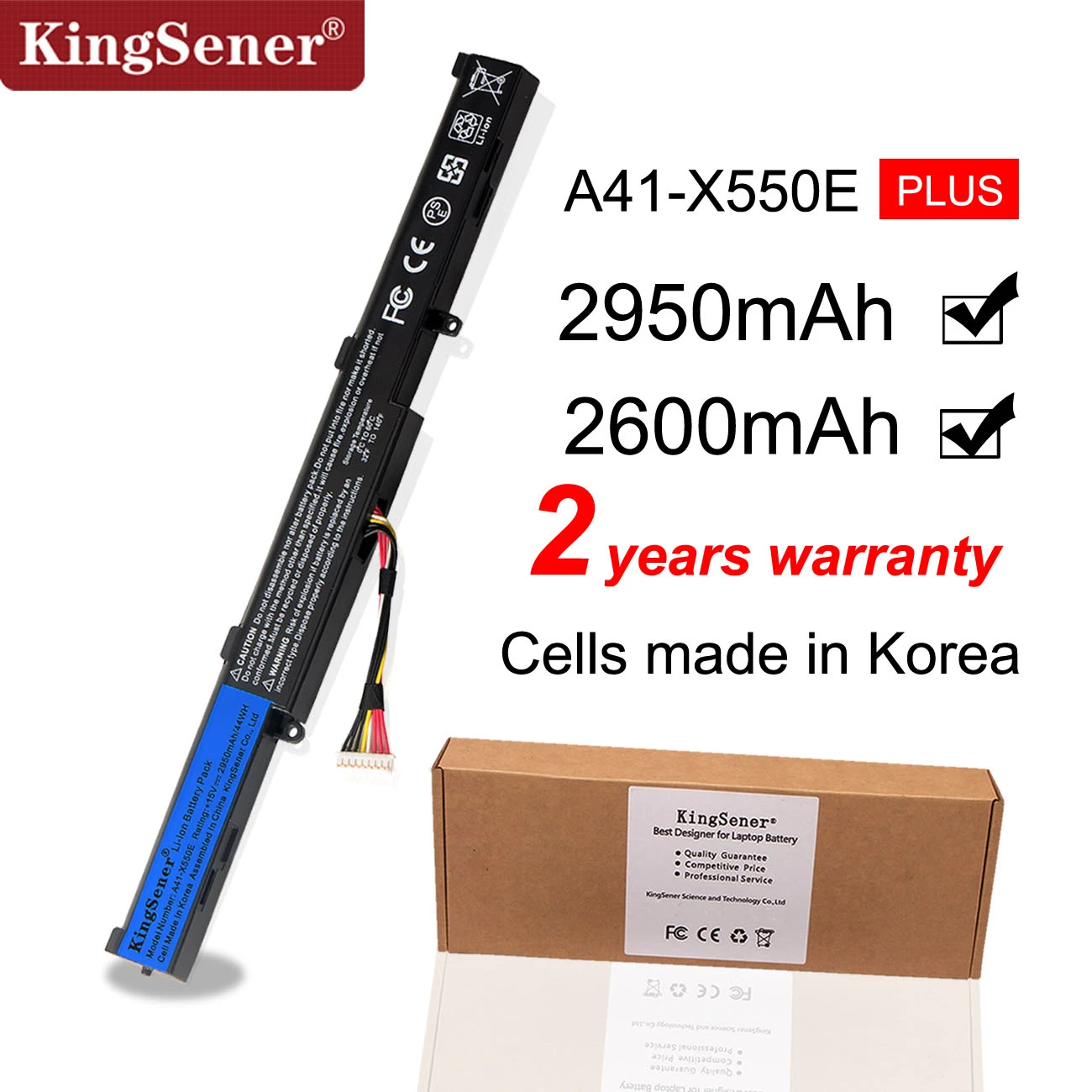 KingSener A41 X550E Laptop Battery for ASUS X450 X450E X450J X450JF