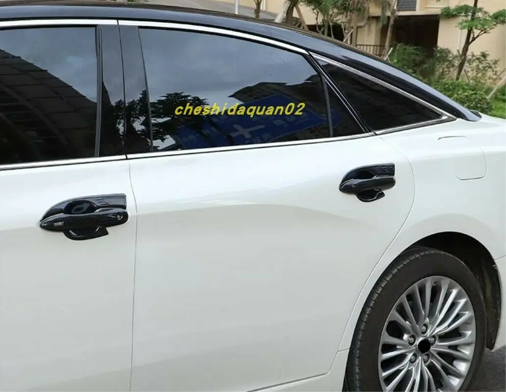Подходит для Toyota Camry- углеродное волокно черная наружная дверная ручка Чаша Накладка 8 шт