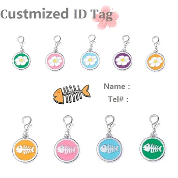 

UFBemo Dog Cat ID Tag Personalized Deep Engraving for Pet Collars Necklace Dogs Pendant Name Tags Customized Pets Supplies Cats