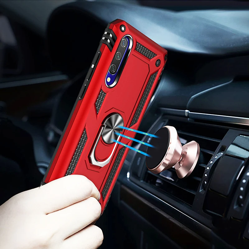 Роскошный бронированный Магнитный чехол с металлическим кольцом для Xiaomi Redmi Note 8 7 9 Pro 7A 8A A3 Lite CC9 CC9E противоударный чехол для Redmi 7A 8 чехол