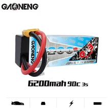 Gaoneng GNB 6200MAH 3S 11.1V 90C Hardcase bateria LiPo Pack z XT60 złącza T wtyczka dla RC samochód cztery napęd RC samochód łódź
