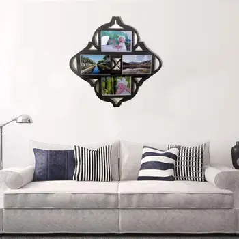 

The new wood grain acrylic wall-mounted photo frame (not solid wood) can hold four 102mm*152mm photos