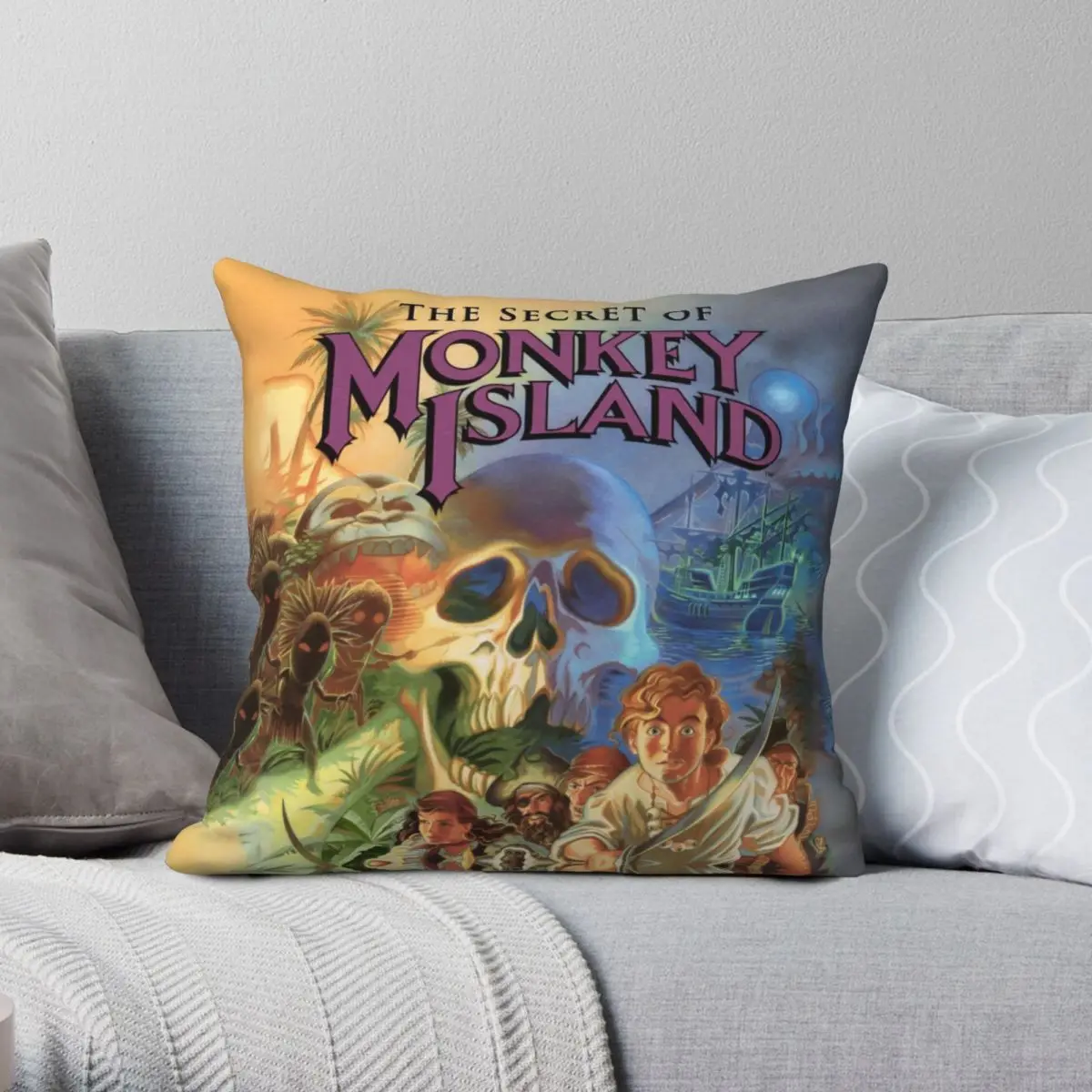 

The Secret Of Monkey Island чехол для подушки из полиэстера и льна