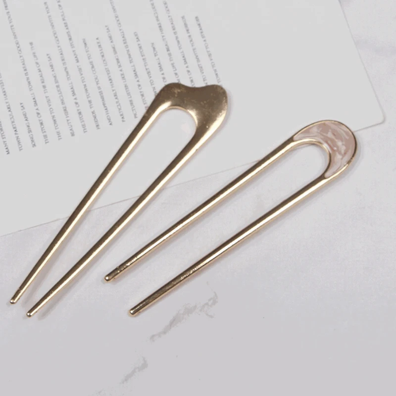 bride headband Vintage Hair Sticks Hairpin Female Handmade Ethnic Elegant Alloy U-Shape Hair Sticks Pins Hairwear Retro Bride Hair Clip Jewelry hair ties for women