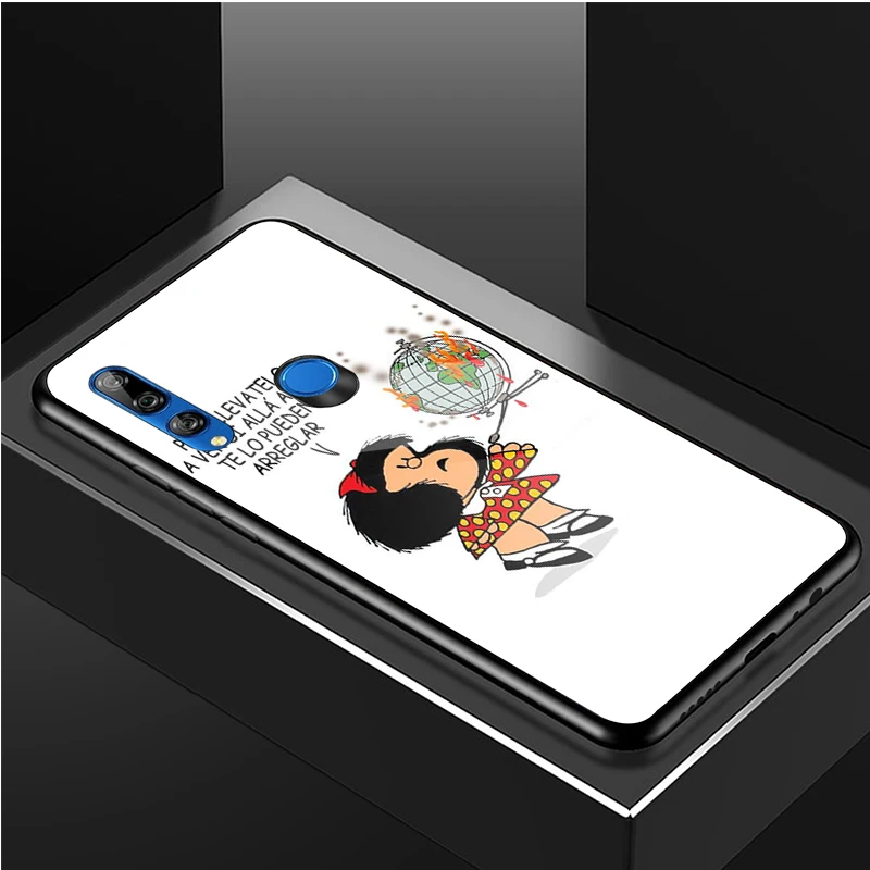 Mafalda Kính Cường Lực Điện Thoại Ốp Lưng Cho Huawei Honor 8X 9 10i 20i 20Lite 20Pro 30 Pro Vỏ cute phone cases huawei Cases For Huawei