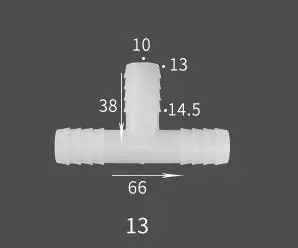 5/20/50/100 шт. разъем тройник для Пластик соединитель из полипропилена пагода футболка микроорошение фитинги воздушный насос аквариума адаптер T разъем - Цвет: 13mm