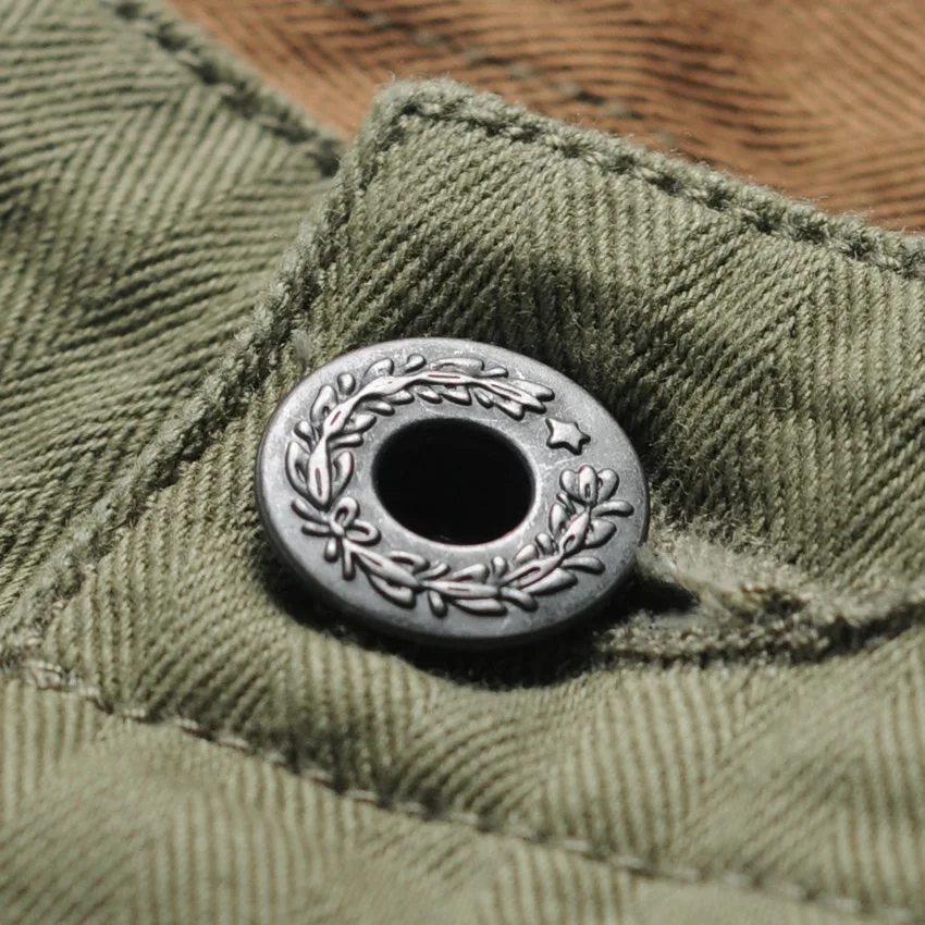 P44-0001 World War 2 Us Military Style Usmc Hbt Trousers Mens Cotton Vintage Slim & Straight Fitting Casual Pants