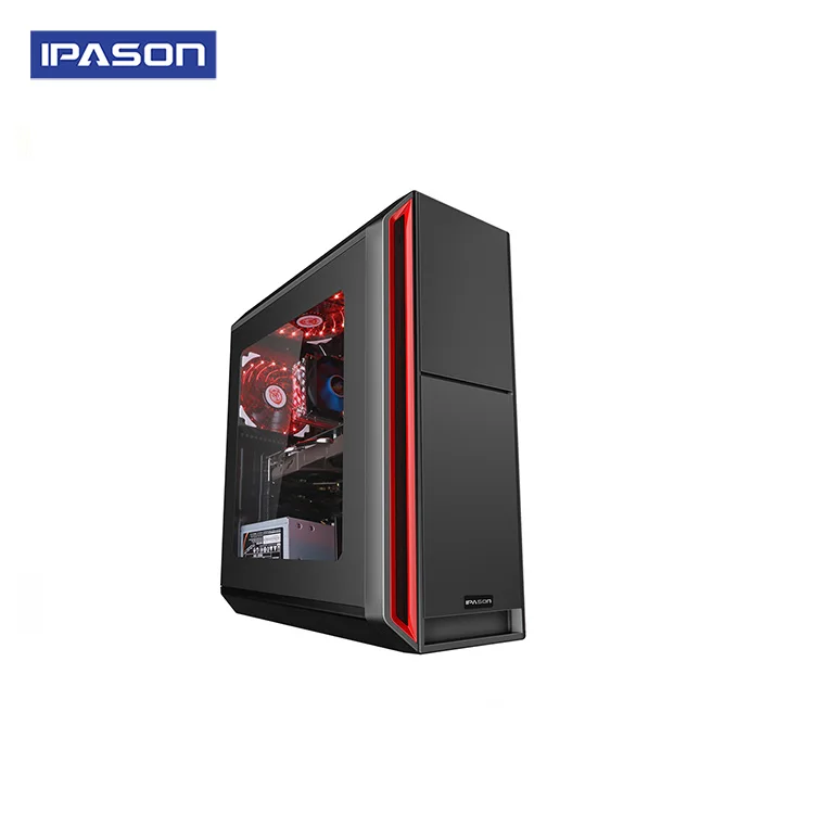 IPASON A5 игровой ПК Intel Quad Core i3 9100F DDR4 4G 8G RAM 120G + 1T SSD/игровая карта 1050TI настольный