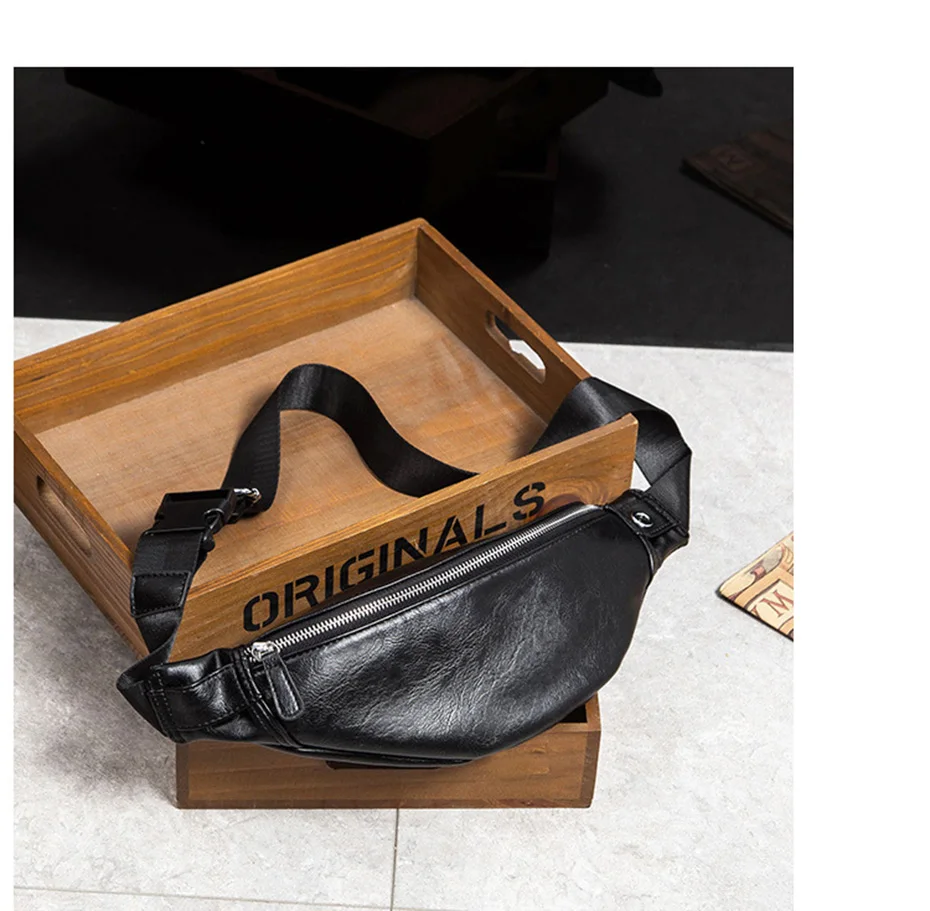 Мужская поясная сумка высокого качества кожаная мужская Bolsa однотонный деловой для мужчин известных брендов Роскошная переносная Повседневная сумка Новая мода