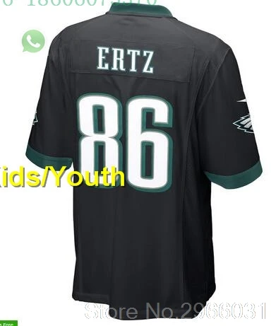 Philadelphia A+++ качество Brian Dawkins 20 86 Zach Ertz Alshon Jeffery 17 Nick Foles 9 Jason Kelce Eagles jersey - Цвет: for kids youth