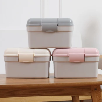 

Household Medicines Storage Box Large Capacity Handbag Multi-Compartment Handling Medicines Box