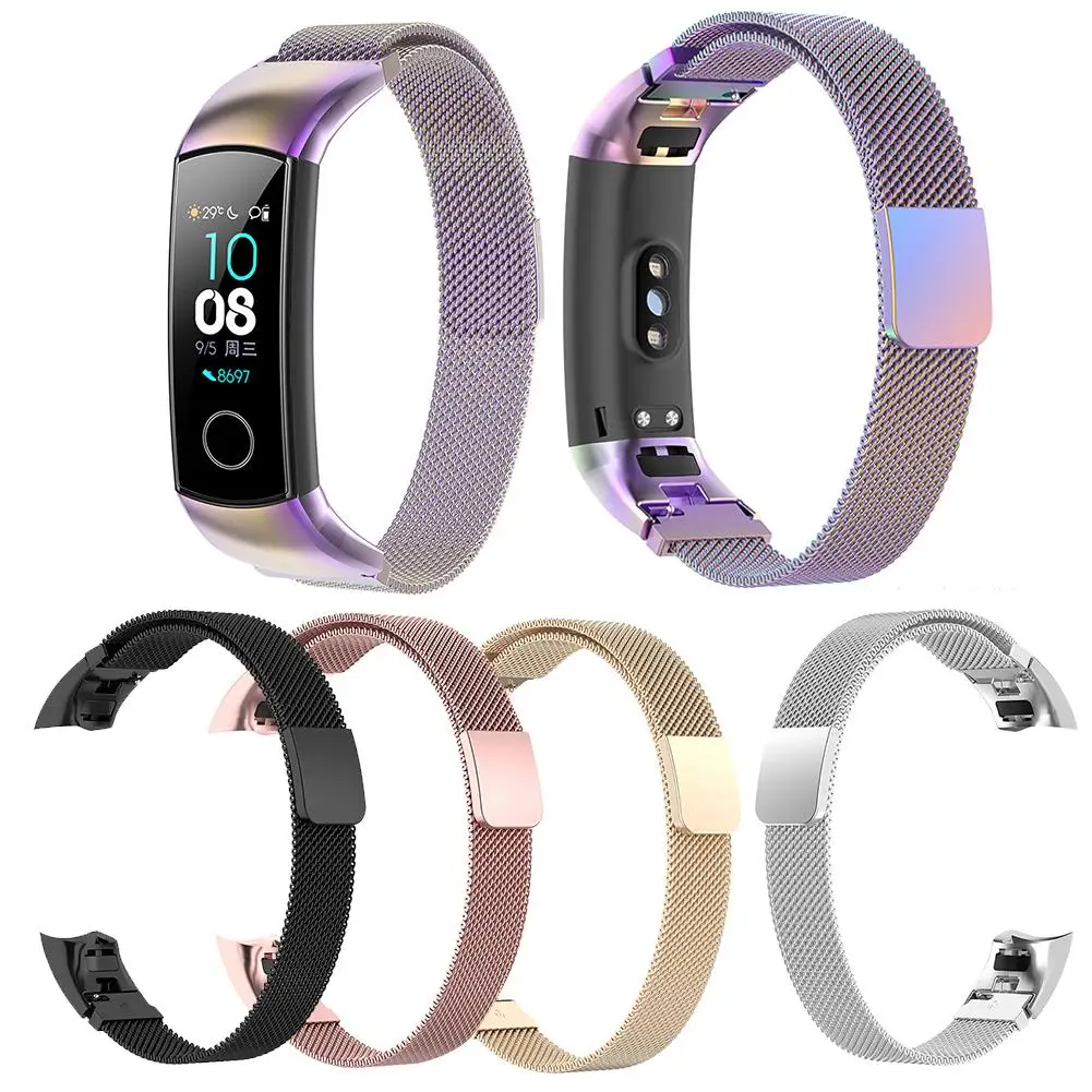 Металлический браслет для Honor Band 4 5 из нержавеющей стали с Миланской петлей Huawei