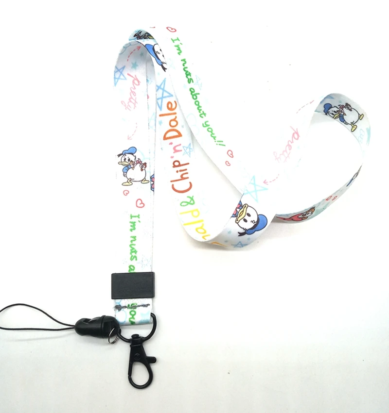 Розничная, 1 шт., ремешки с изображением Микки и Минни, держатели для ID значков, мобильные брелоки на шею, вечерние, Подарочные, R23 - Цвет: Фиолетовый