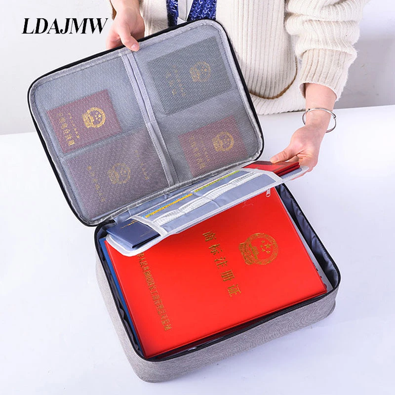 Waterproof Cationic Travel Bag Multi-layer Documents Organizer Handbag Outdoor Portable Large Capacity Zipper Storage Bag