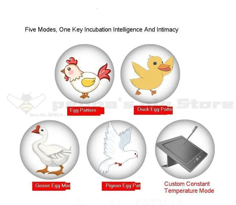 Incubator Small Household Full-automatic Intelligent Incubator Chicken Bird Duck Goose Mini Water Bed Incubator Egg Incubator