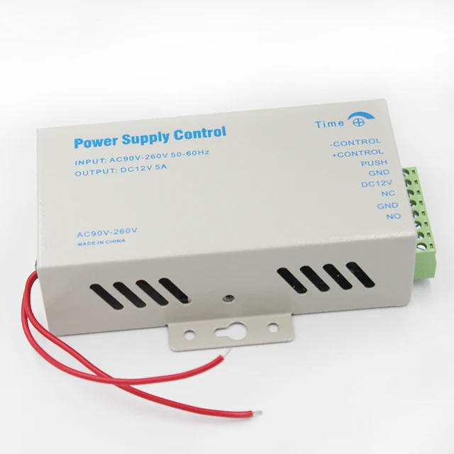 DC12V 5A kontrola mocy dostępu transformator drzwi Adapter Covertor AC 90 ~ 260V dla RFID kontrola dostępu za pomocą odcisków palców 3