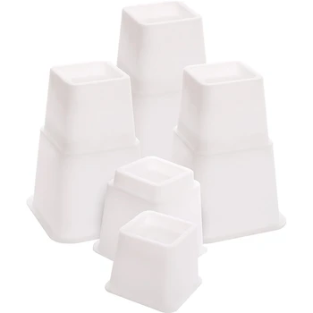 

Adjustable Bed Furniture Risers - Elevation in Heights 3, 5 or 8 Inch Heavy Duty Risers for Sofa and Table(8 Pieces)