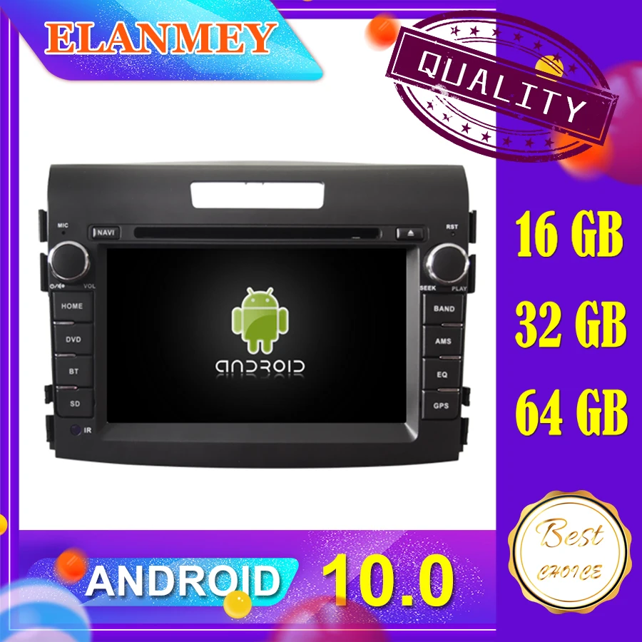 Новейшая автомобильная Android 10 0 аудио видео система подходит для HONDA CRV 2012