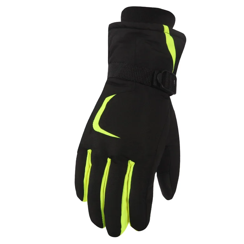 Новые зимние теплые толстые Холодостойкие зимние лыжные перчатки для мужчин и женщин с сенсорным экраном водонепроницаемые ветрозащитные хлопковые перчатки для верховой езды - Цвет: yellow