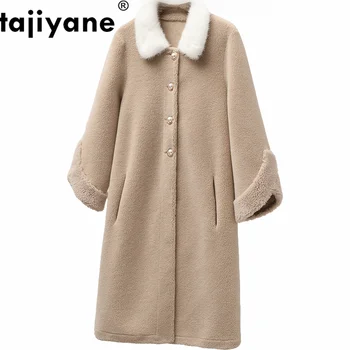 

Real Fur Coat Streetwear Mink Fur Collar Wool Jacket Autumn Winter Coat Women Clothes 2019 Korean Sheep Shearling Suede Lining