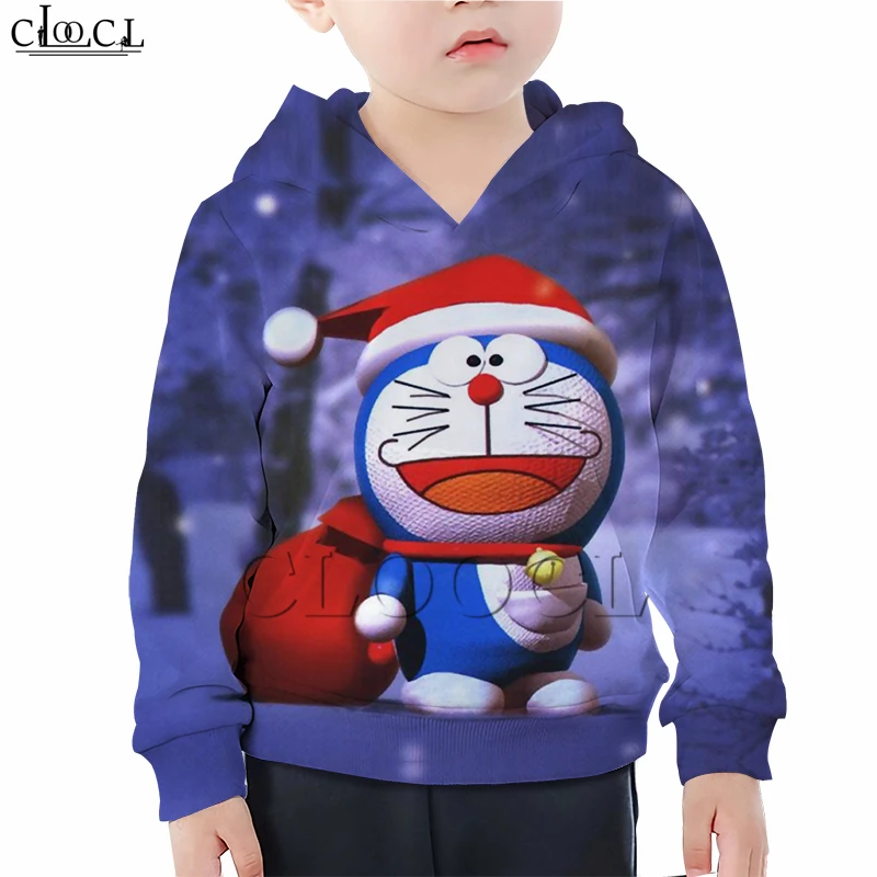 Hoodies 20 Детская одежда для маленьких девочек; толстовка с капюшоном и 3D-принтом дораэмона; Повседневная Толстовка для дочки; Модные топы для маленьких мальчиков с изображением Динь-Динь - Цвет: Hoodies 20