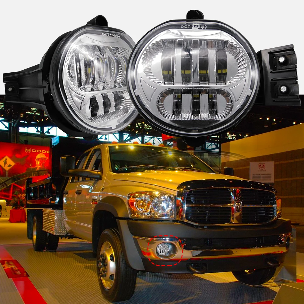 1 пара черный/хром 63 Вт светодиодный противотуманный светильник для Dodge Ram 1500 2002-2008 для Dodge Ram 2500/3500 2003-2009 противотуманная фара Pasing светильник s