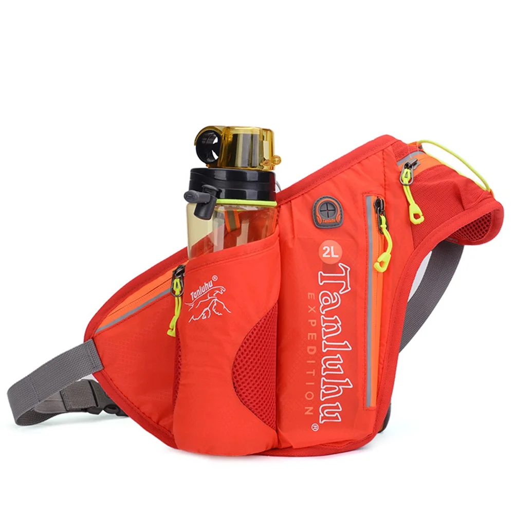 SPORTSHUB Reflective Waist Running Bags with Bottle Holder Sports Fanny Pack for Camping/Hiking/Fishing Waist Pack Bags SB0027 running waist bag,waist bag