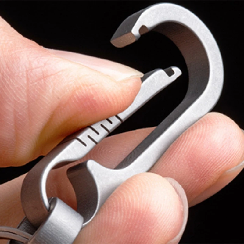 Открытый небольшой инструмент титановый сплав брелок Крюк титановая Пряжка подвесной легкий