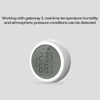 

Smart Temperature Humidity Sensor Wifi Wireless Work Battery-Powered Temp Humidity Monitor With Remote Control With LCD Screen