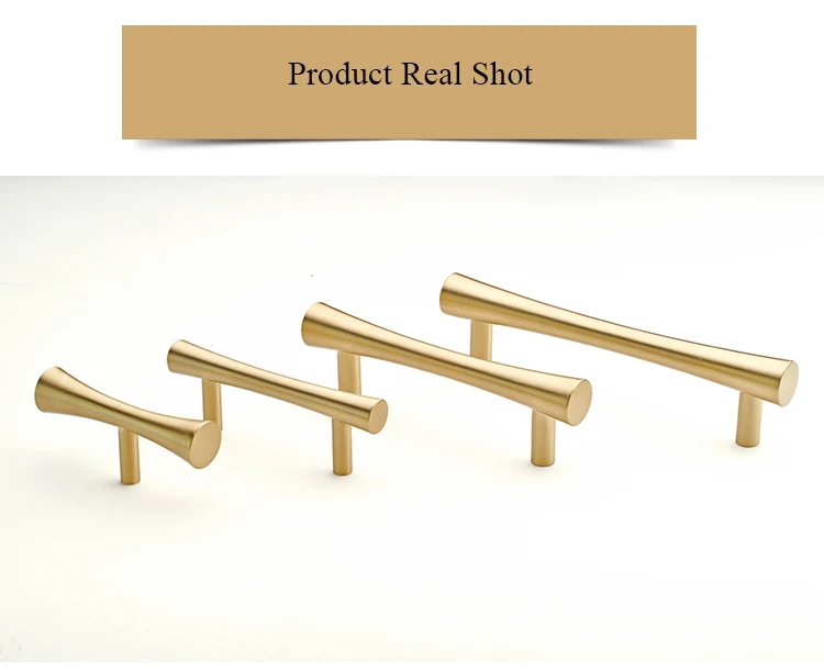 European Solid Brass Cabinet Handle and T Knob Kitchen Wardrobe Cupboard Handles Drawer Pull Furniture Handle