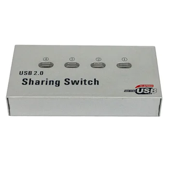 

USB 2.0 4 Port Printer Sharing Automatic Device Printer Switch for Computers Laptops