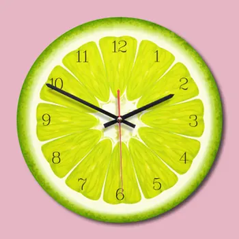 

Fruit Shape Acrylic Round Wall Clock 28 Diameter Home Decor Fashion Living Room Wall Decortion Parts Kids Gift