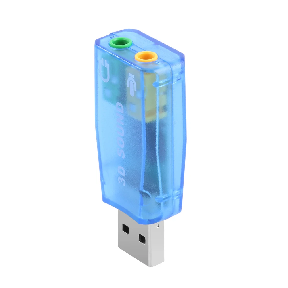 Внешняя звуковая карта USB 5 1 разъем 3 мм для наушников микрофона ПК ноутбука |