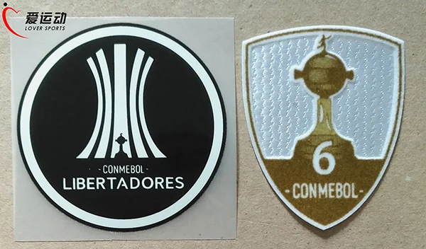 BOCA JUNIORS COPA LIBERTADORES набор патчей CONMEBOL TROPHY 6 LIBERTADORES патч